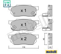 BRAKE PAD SET DISC BRAKE 22-0247-1 FOR HONDA CIVIC/MK/III/Hatchback/Shuttle/