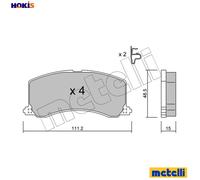 BRAKE PAD SET DISC BRAKE 22-0248-0 FOR SUZUKI ESTEEM/BALENO DHW /DHV 1.9L 4cyl