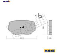 metelligroup 22-0249-0 - Made in Italy - Brake Pads