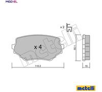 metelligroup 22-0249-0 - Made in Italy - Brake Pads