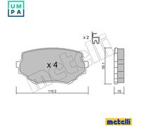 metelligroup 22-0249-0 - Made in Italy - Brake Pads