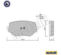 metelligroup 22-0249-0 - Made in Italy - Brake Pads