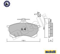 BRAKE PAD SET DISC BRAKE 22-0250-0 FOR MITSUBISHI 4G92 1.6L F8QT 1.9L 4cyl