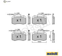 BRAKE PAD SET DISC BRAKE 22-0251-1 FOR PEUGEOT 4HX 2.2L 4cyl 406XFX /XFZ 2.9L