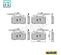 BRAKE PAD SET DISC BRAKE 22-0251-1 FOR PEUGEOT 4HX 2.2L 4cyl 406XFX /XFZ 2.9L