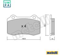 BRAKE PAD SET DISC BRAKE 22-0251-2 FOR SEAT IBIZA/II/Mk PEUGEOT FORD DS