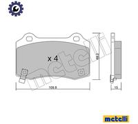 BRAKE PAD SET DISC BRAKE 22-0251-6 FOR CADILLAC CTS/Sport/Wagon DODGE JEEP