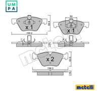 BRAKE PAD SET DISC BRAKE 22-0252-1 FOR MERCEDES-BENZ M272.943/944 3.0L 6cyl
