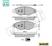 Brake pads 22-0253-1 METELLI for RENAULT NISSAN
