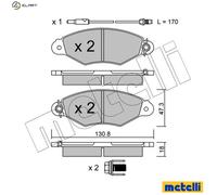Brake pads 22-0253-1 METELLI for RENAULT NISSAN