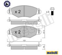 BRAKE PAD SET DISC BRAKE 22-0254-1 FOR PEUGEOT 206+ KFW /KFV /KFX /KFT 1.4L 4cyl