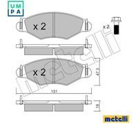 BRAKE PAD SET DISC BRAKE 22-0254-1 FOR PEUGEOT 206+ KFW /KFV /KFX /KFT 1.4L 4cyl