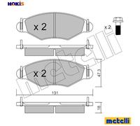BRAKE PAD SET DISC BRAKE 22-0254-1 FOR PEUGEOT 206+ KFW /KFV /KFX /KFT 1.4L 4cyl