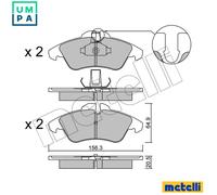 BRAKE PAD SET DISC BRAKE 22-0256-1 FOR MERCEDES-BENZ SPRINTER/3-t/Van/Bus/2-t