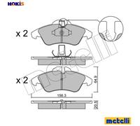 BRAKE PAD SET DISC BRAKE 22-0256-1 FOR MERCEDES-BENZ SPRINTER/3-t/Van/Bus/2-t