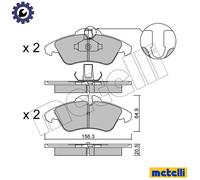 BRAKE PAD SET DISC BRAKE 22-0256-1 FOR MERCEDES-BENZ SPRINTER/3-t/Van/Bus/2-t