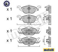 Brake pads 22-0257-0 METELLI for OPEL ASTRA G Hatchback ASTRA G Estate