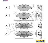 Brake pads 22-0257-0 METELLI for OPEL ASTRA G Hatchback ASTRA G Estate