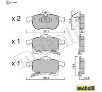 Brake pads 22-0258-0 METELLI for OPEL ASTRA G Hatchback ASTRA G Estate