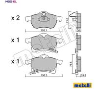 Brake pads 22-0258-0 METELLI for OPEL ASTRA G Hatchback ASTRA G Estate