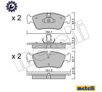 BRAKE PAD SET DISC BRAKE 22-0260-0 FOR BMW 3/E46/Convertible/Compact M52B20 2.8L