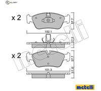 BRAKE PAD SET DISC BRAKE 22-0260-0 FOR BMW 3/E46/Convertible/Compact M52B20 2.8L