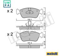 BRAKE PAD SET DISC BRAKE 22-0260-0 FOR BMW 3/E46/Convertible/Compact M52B20 2.8L