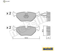 BRAKE PAD SET DISC BRAKE 22-0261-0 FOR SAAB MG BMW 3/E46/Convertible/Compact 9-5