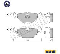Brake pads 22-0261-0 METELLI for SAAB BMW ROVER MG