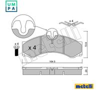 Brake pads 22-0262-0 METELLI for VW MERCEDES-BENZ