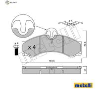Brake pads 22-0262-0 METELLI for VW MERCEDES-BENZ