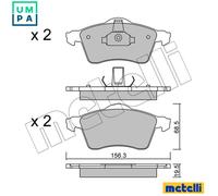 Brake pads 22-0263-0 METELLI for VW TRANSPORTER / CARAVELLE Mk IV Bus