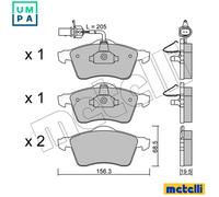 BRAKE PAD SET DISC BRAKE 22-0263-1 FOR VW CARAVELLE/TRANSPORTER/IV/Bus/EUROVAN