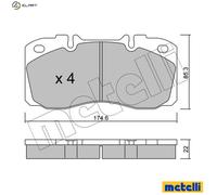 BRAKE PAD SET DISC BRAKE 22-0268-0 FOR IVECO DAILY/VI/Platform/Chassis/Van 3.0L