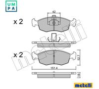 BRAKE PAD SET DISC BRAKE 22-0274-3 FOR FIAT 176A8.000 178E2.000/B5.000 1.2L