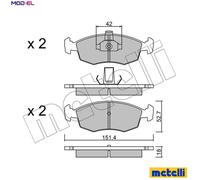 BRAKE PAD SET DISC BRAKE 22-0274-3 FOR FIAT 176A8.000 178E2.000/B5.000 1.2L