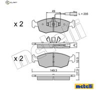 metelligroup 22-0274-4 Brake Pads, Made in Italy