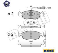 BRAKE PAD SET DISC BRAKE 22-0274-4 FOR FIAT 500 PUNTO/EVO/Hatchback/Van/PURE