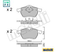 Brake pads 22-0279-0 METELLI for VW FORD SEAT