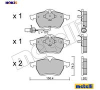 BRAKE PAD SET DISC BRAKE 22-0279-1 FOR VW SEAT FORD ATM/ADY 2.0L AWC/AJH 1.8L
