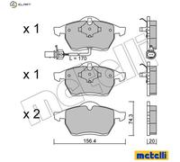 BRAKE PAD SET DISC BRAKE 22-0279-1 FOR VW SEAT FORD ATM/ADY 2.0L AWC/AJH 1.8L