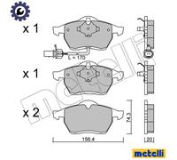 BRAKE PAD SET DISC BRAKE 22-0279-1 FOR VW SEAT FORD ATM/ADY 2.0L AWC/AJH 1.8L