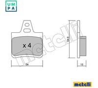BRAKE PAD SET DISC BRAKE 22-0285-0 FOR CITROEN DHW /D9B /DJZ /DHX /DHY 1.9L 4cyl