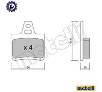 BRAKE PAD SET DISC BRAKE 22-0285-0 FOR CITROEN DHW /D9B /DJZ /DHX /DHY 1.9L 4cyl