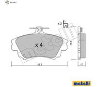 BRAKE PAD SET DISC BRAKE 22-0286-0 FOR MITSUBISHI CARISMA MIRAGE/VI COLT/CZC
