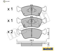 BRAKE PAD SET DISC BRAKE 22-0287-0 FOR TOYOTA 4A-FE 1.6L 2C-TE 2.0L 4cyl AVENSIS