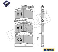 BRAKE PAD SET DISC BRAKE 22-0288-0 FOR ALFA ROMEO LANCIA 939 B1.000 1.7L 4cyl