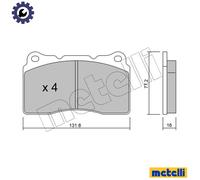 Brake pads 22-0288-1 METELLI for VOLVO RENAULT
