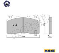 BRAKE PAD SET DISC BRAKE 22-0288-8 FOR TESLA MODEL/X