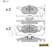 BRAKE PAD SET DISC BRAKE 22-0291-0 FOR FORD FOCUS/Turnier/Clipper EYDC 1.8L 4cyl